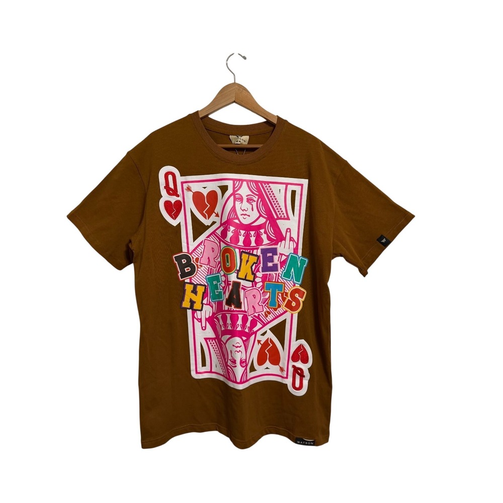 Watson‎ Broken Hearts T-Shirt Mens 2XL Graphic Queen Of Hearts Streetwear NWT